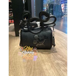 Loungefly Disney Mickey Mouse Embossed Silhouettes Crossbody Bag with Charm